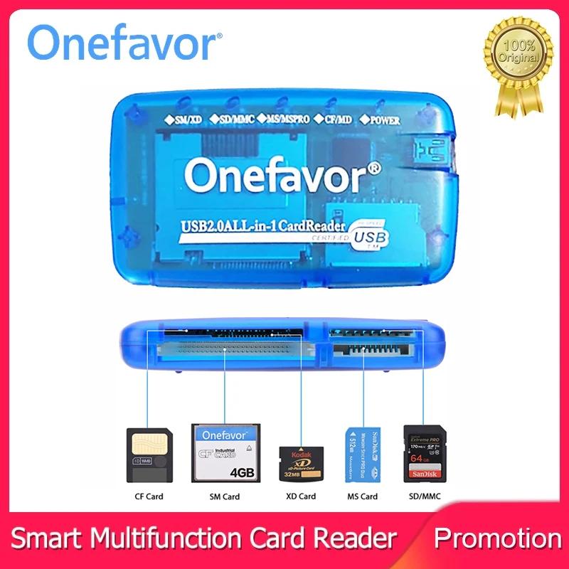 Onefavor  ٱ ī , ޴ USB 2.0 ο ī , CF SM SD XD MMC ޸ ƽ